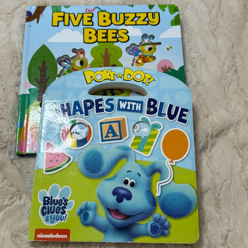 Poke a Dot Shapes with Blue‎ Board Book Interactive Sounds Nickelodeon Kids